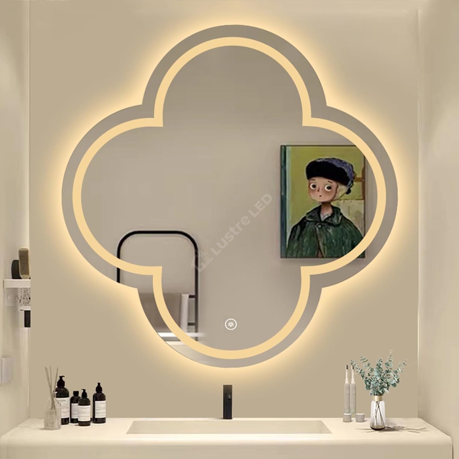 Oglinda LED Sero 70x70CM 3 Lumini Dezaburire si Touch