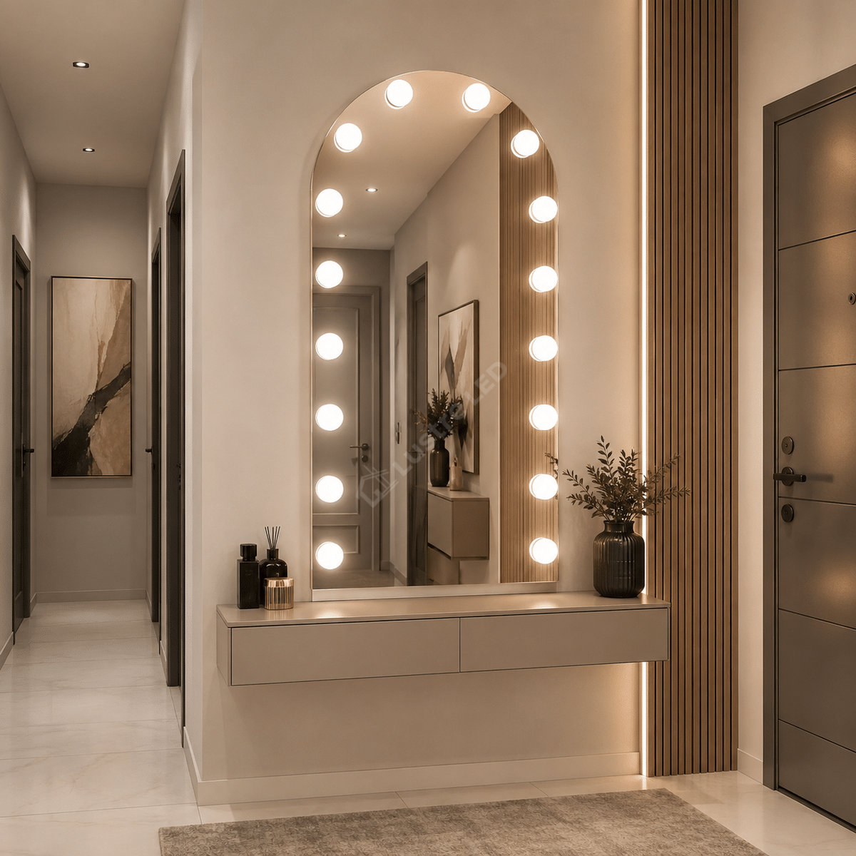 Oglinda LED Uno Frameless 60x90CM 3 Lumini Touch