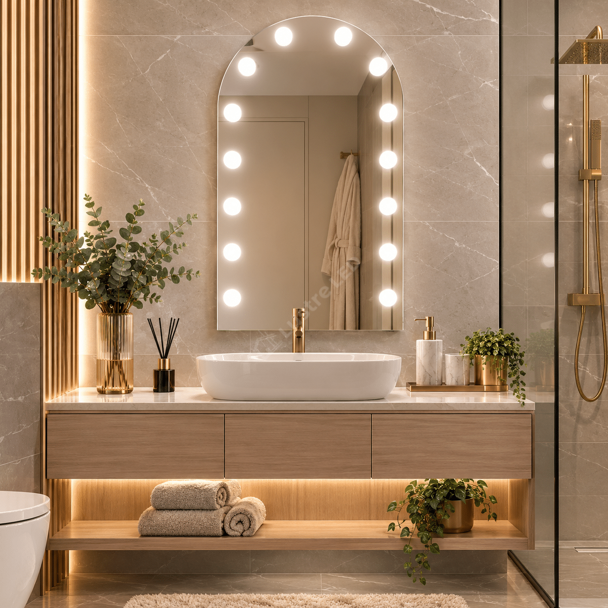 Oglinda LED Uno Frameless 60x90CM 3 Lumini Touch