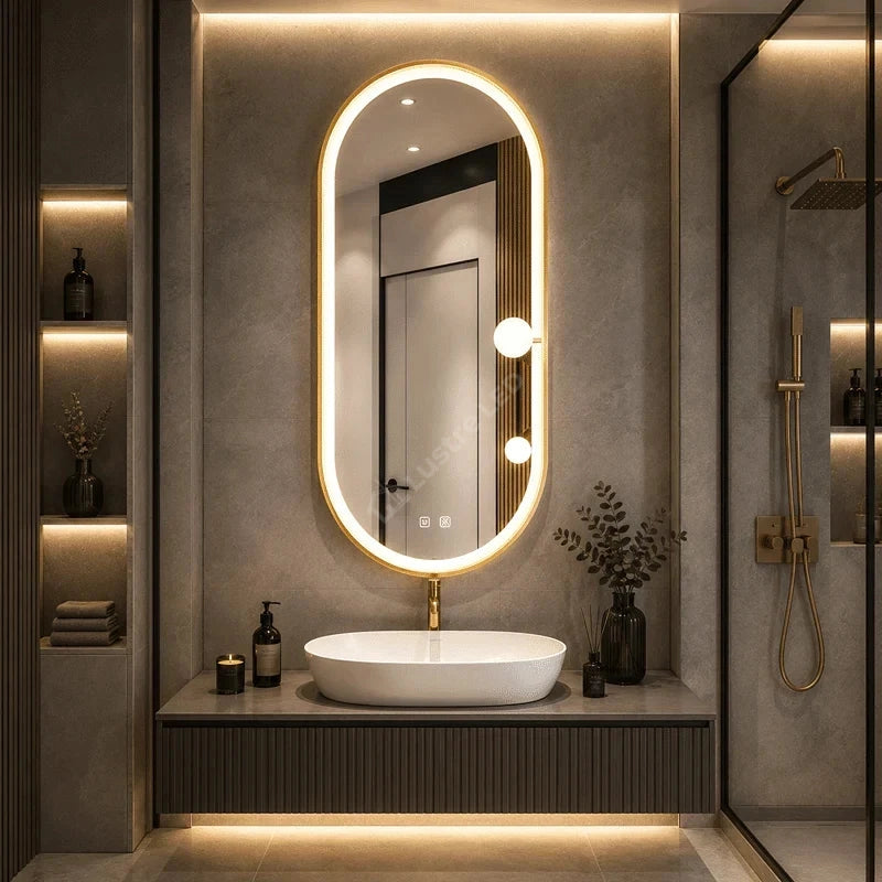 Oglinda LED Veko Gold 50x100CM 3 Lumini Dezaburire si Touch