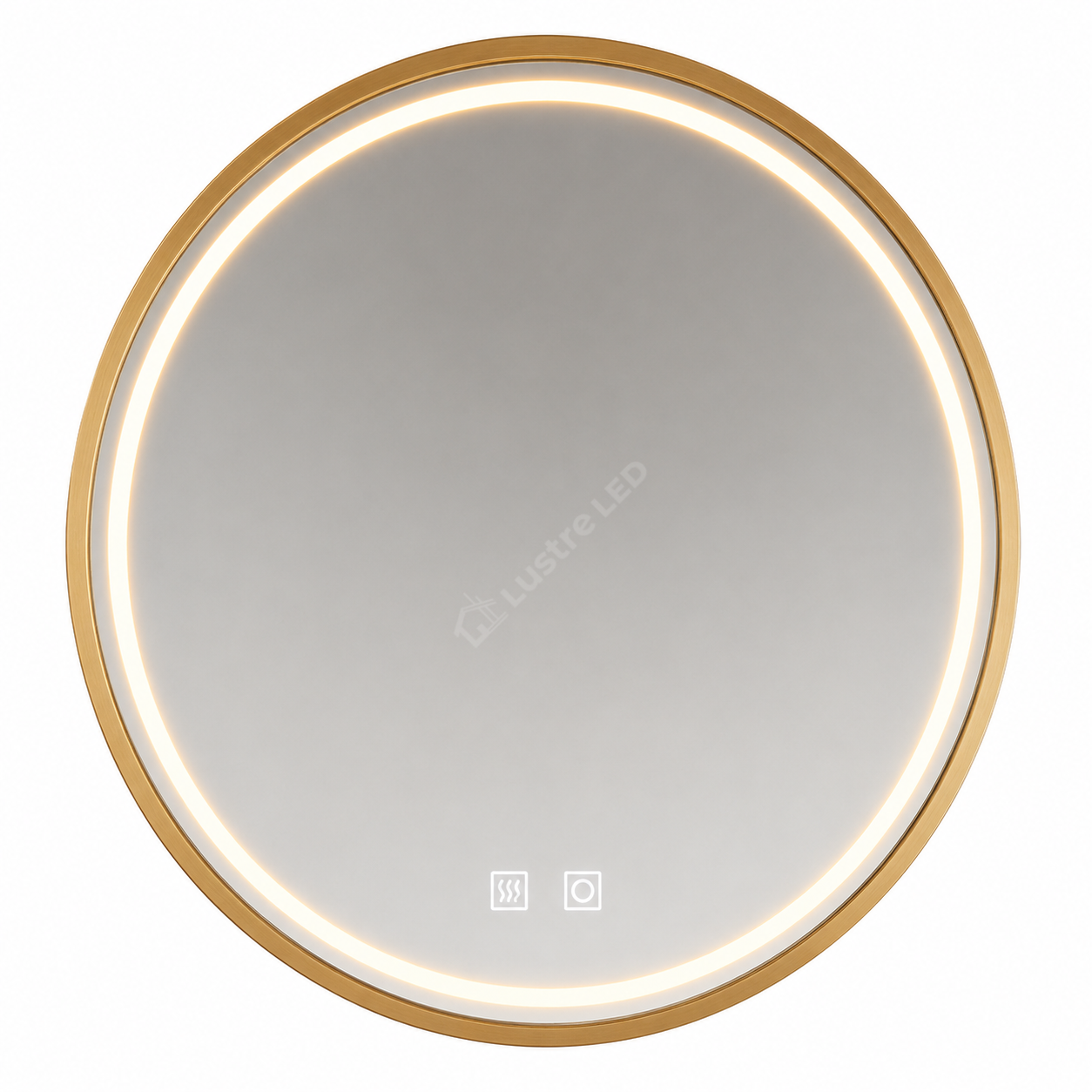 Oglinda LED Wesley Round Gold 3 Lumini Dezaburire si Touch