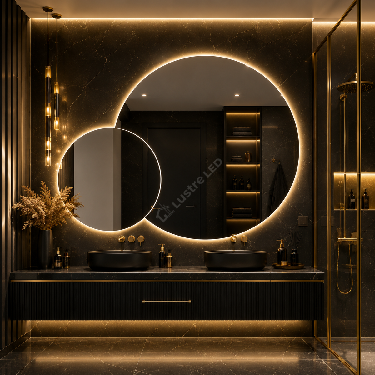 Oglinda LED Xero Round Frameless 3 Lumini Dimabila si Touch