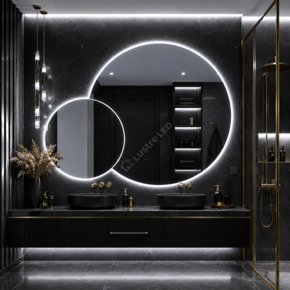Oglinda LED Xero Round Frameless 3 Lumini Dimabila si Touch