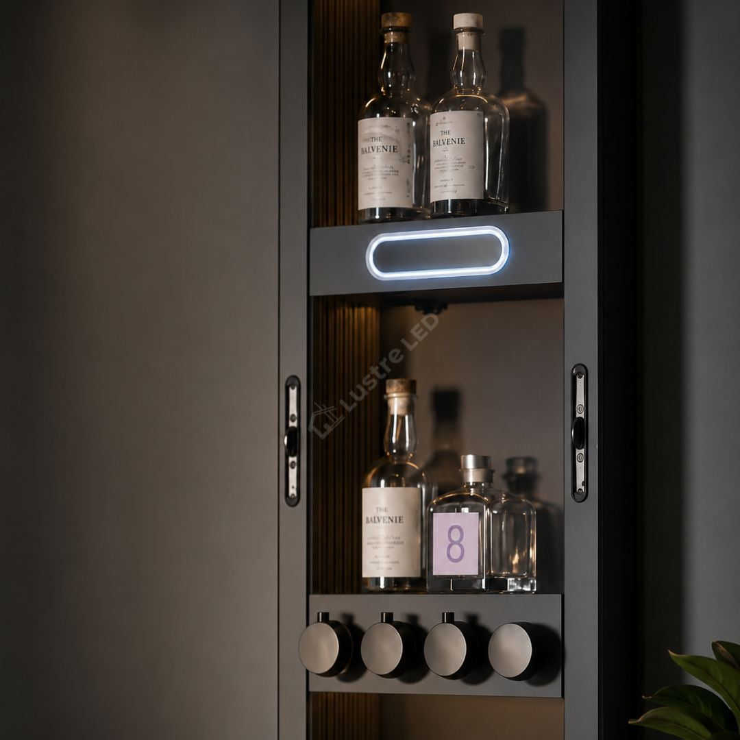 Panou de Dus Premium AquaVision Black - Afisaj Digital, LED, Hidromasaj