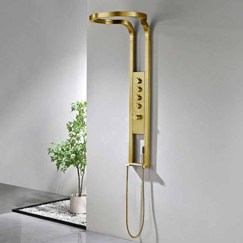 Panou de Dus Premium AuraCascade - Hidromasaj, LED, Cascada
