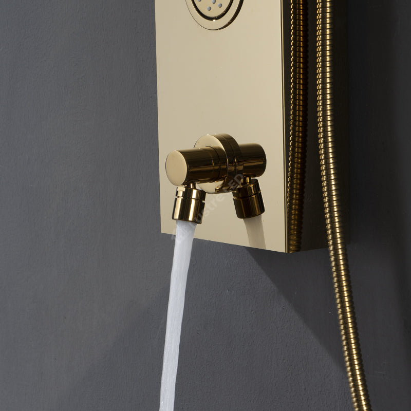 Panou de Dus Premium LumaRain Gold - Hidromasaj, LED, Ploaie