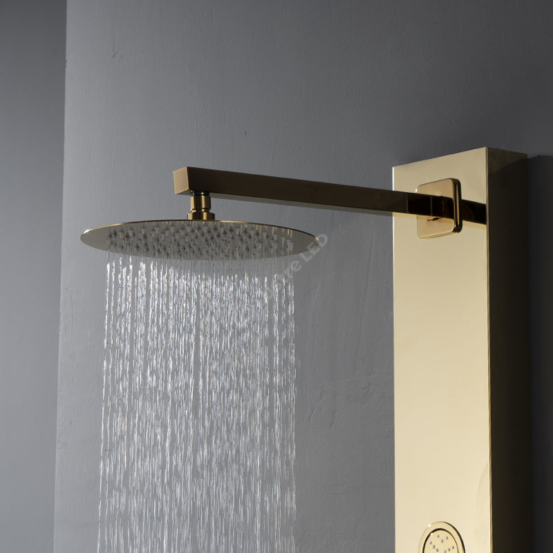 Panou de Dus Premium LumaRain Gold - Hidromasaj, LED, Ploaie