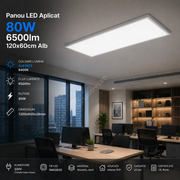 Panou LED 6500lm 120x60cm Alb Aplicat