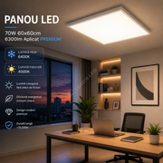 Panou LED 70W 60x60cm, 6300lm Aplicat PREMIUM