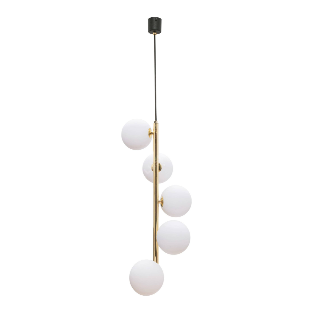 Lustra Abajur 5xG9 Black + Gold Nevalo NEGRU + AURIU / MINIMALIST DESIGN Lighting Fixtures
