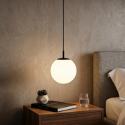 Pendul Abajur Mat Black OPAL 1xE27
