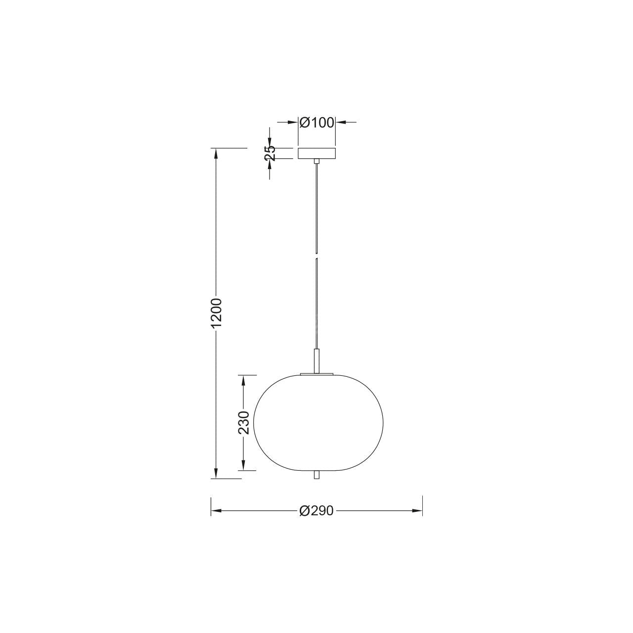 Pendul Abajur Sticla PILLOLA 1xE27 cu Abajur 30CM