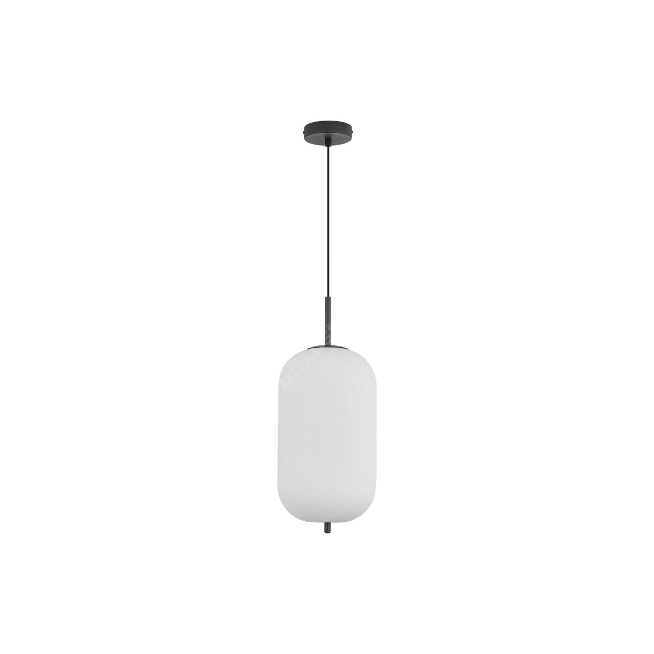 Pendul Abajur Sticla PILLOLA Cilindru Black 1xE27 cu Abajur 26CM