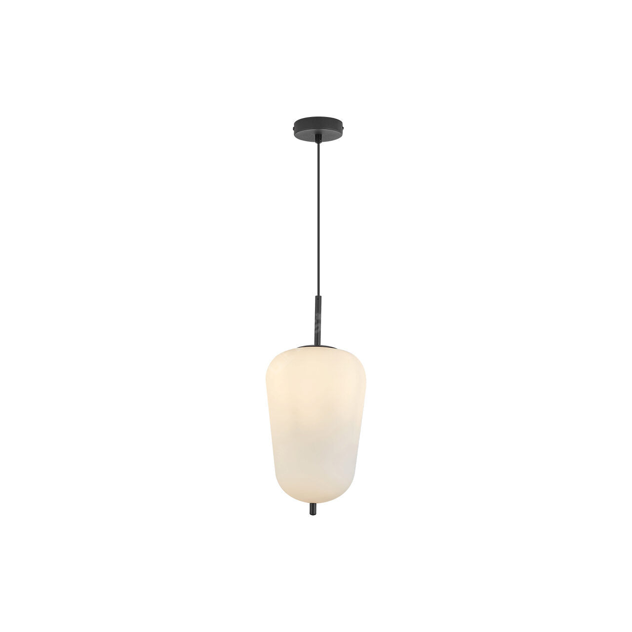 Pendul Abajur Sticla PILLOLA Conic Black 1xE27 cu Abajur 26CM