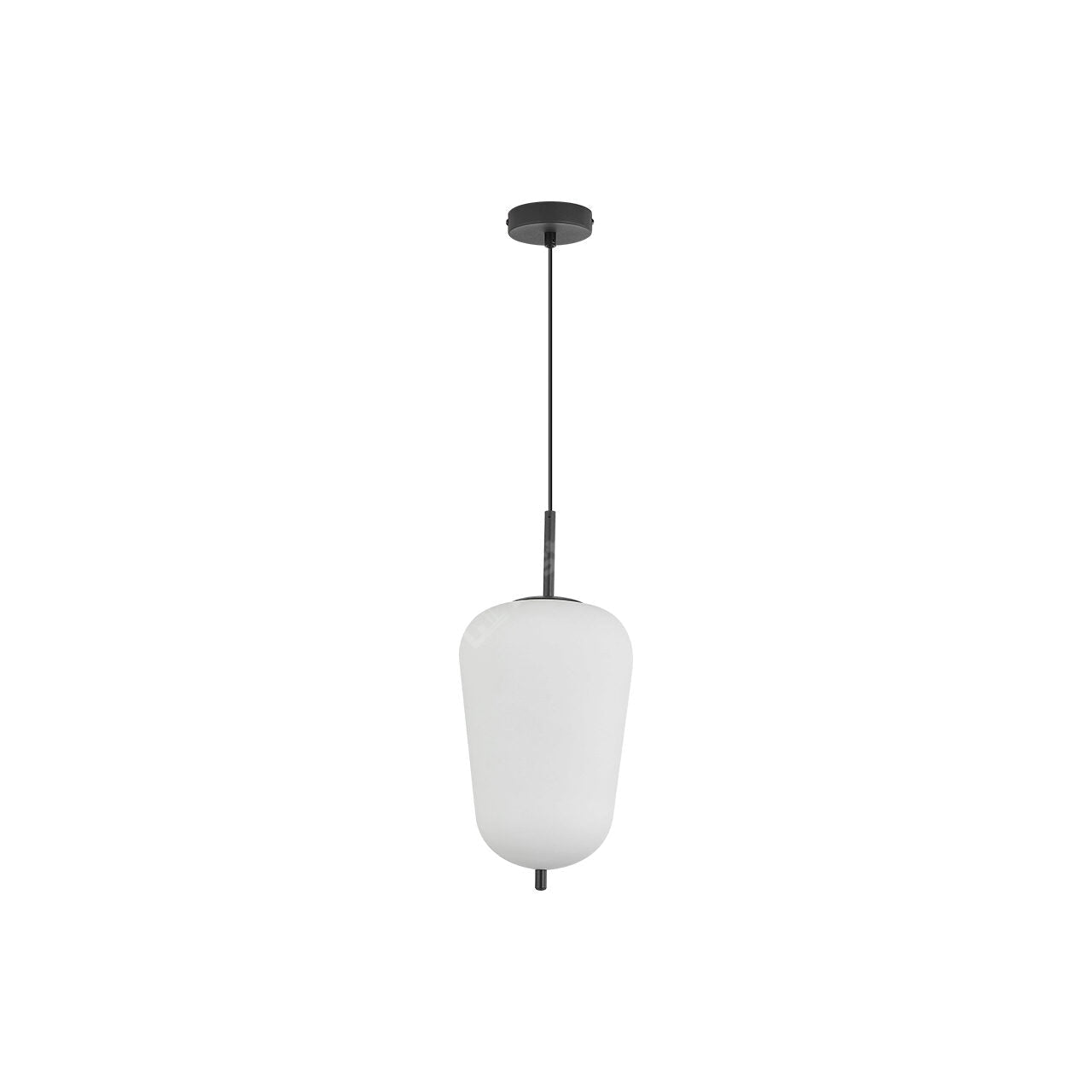 Pendul Abajur Sticla PILLOLA Conic Black 1xE27 cu Abajur 26CM