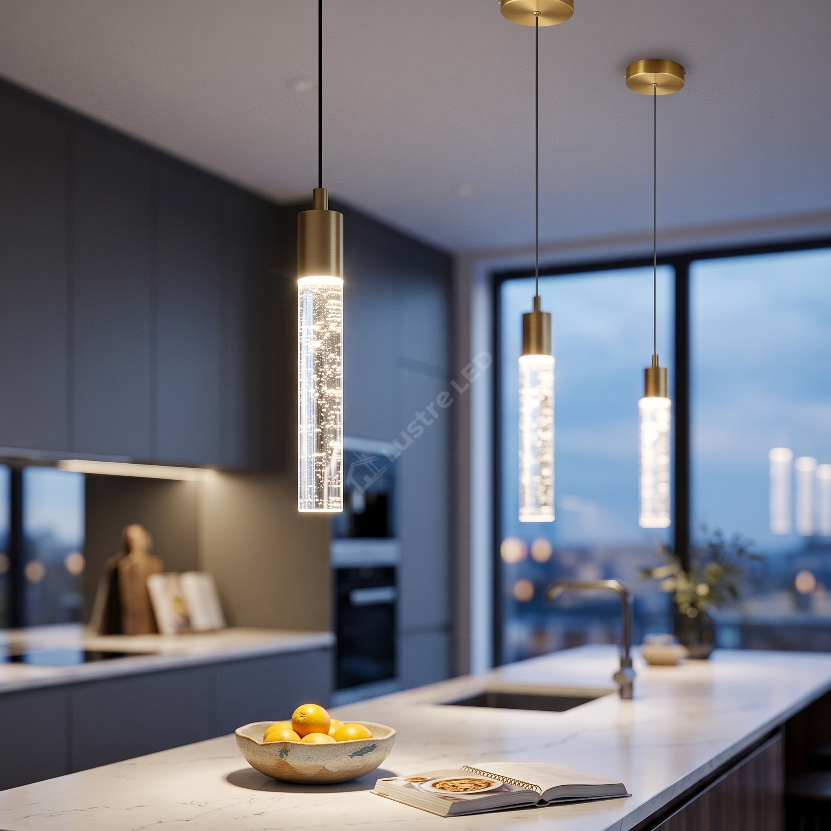 Pendul BUBBLE Glass Gold