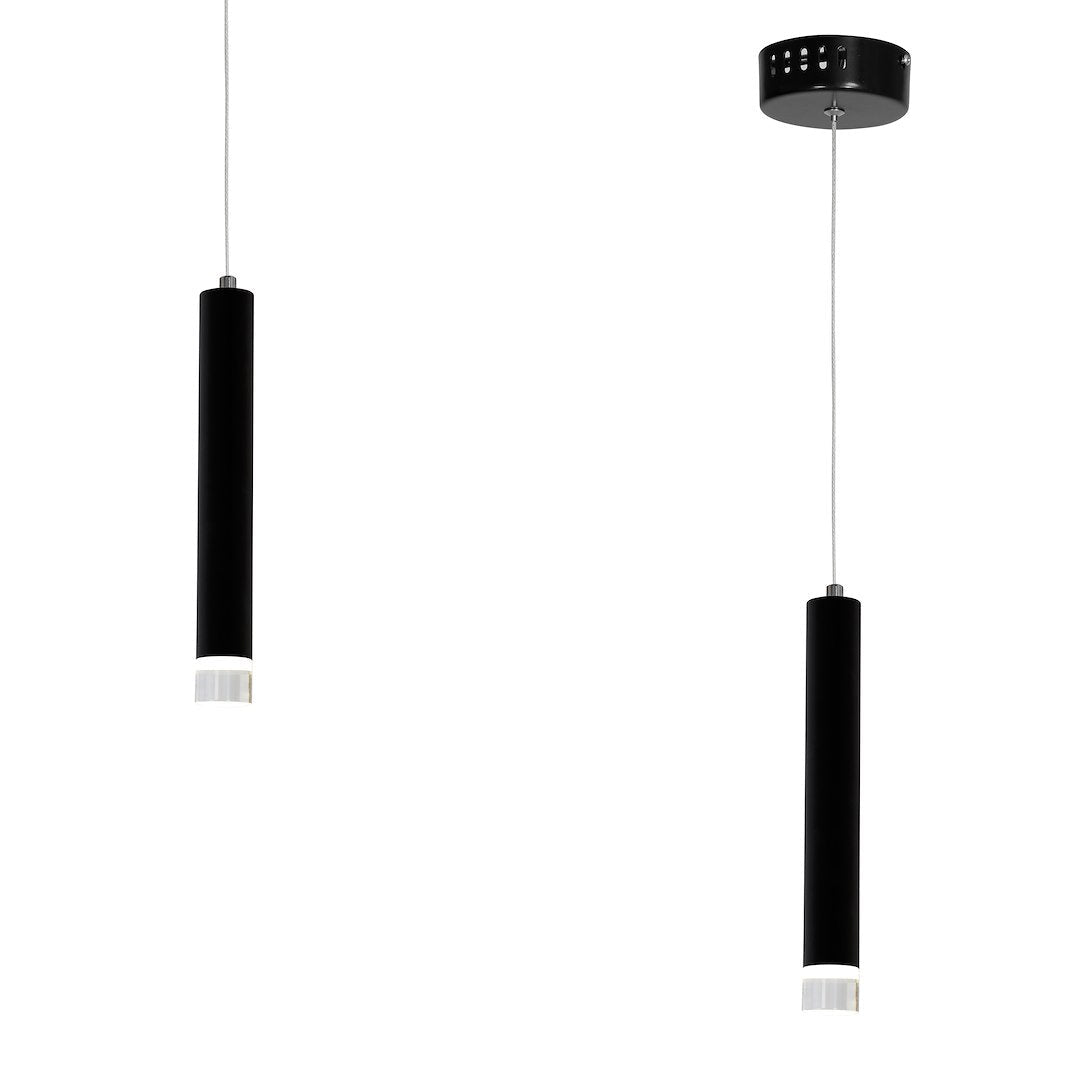 Pendul CARBON Black Tub Cilindric Echivalent 30W