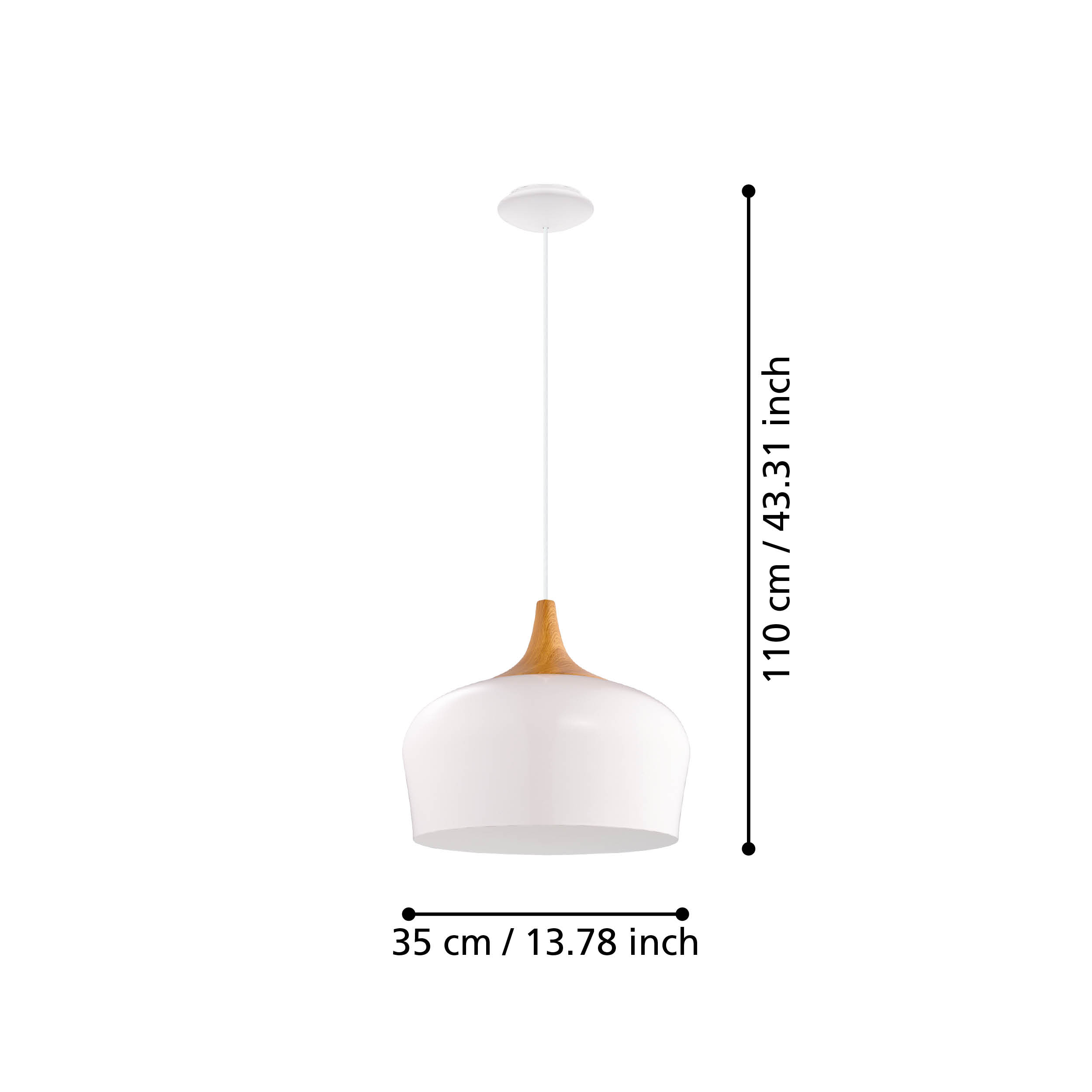 Pendul Eglo Crem+Stejar Obregon 95383
