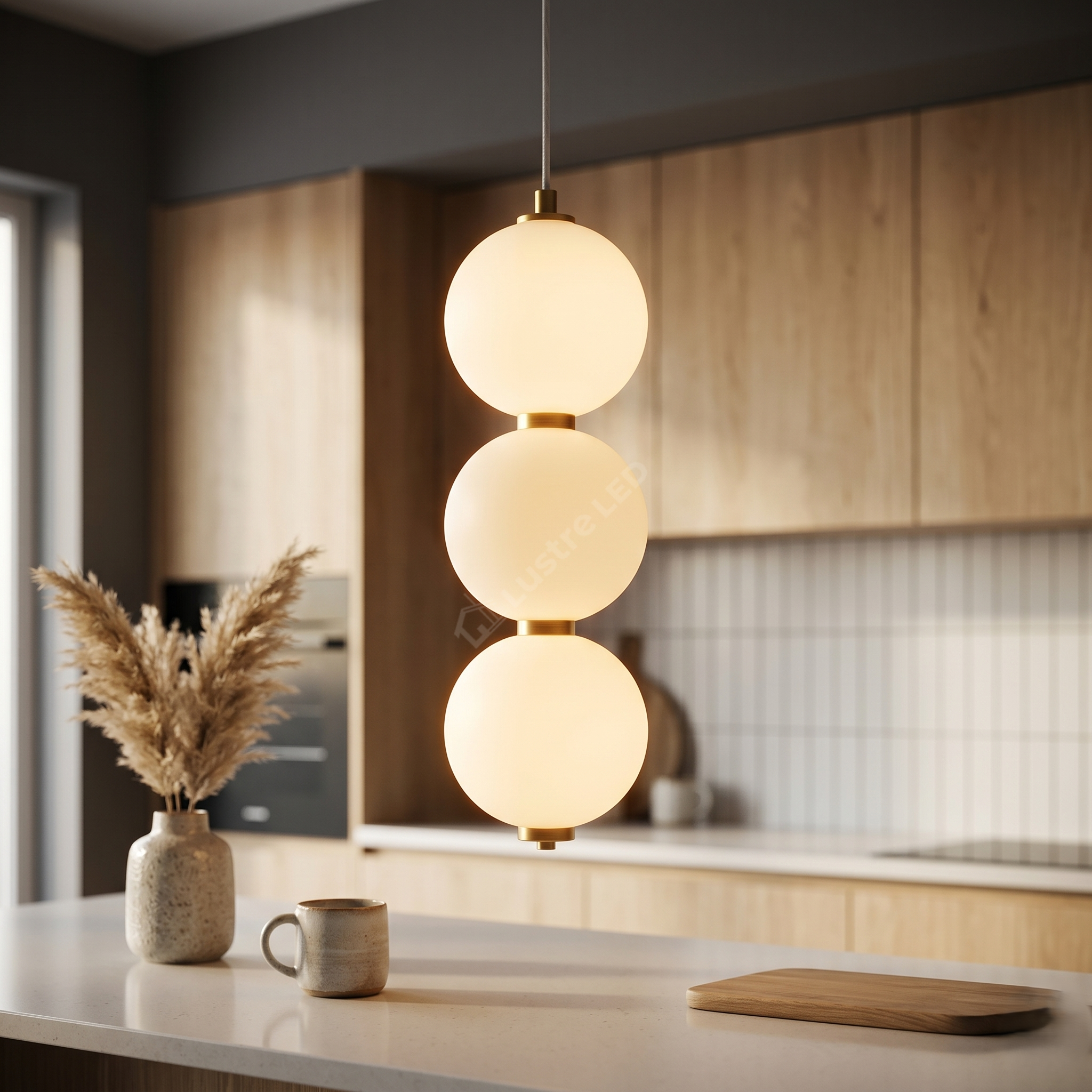 Pendul LED Abajur Mat Gold VINTER Echivalent 200W