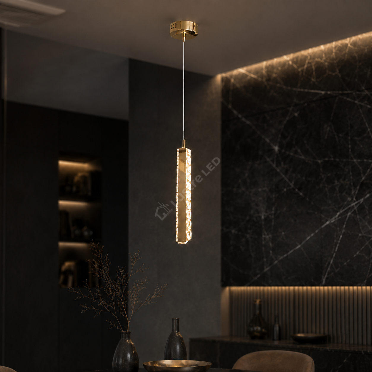 Pendul LED DALLAS Gold 24W CCT Echivalent 120W