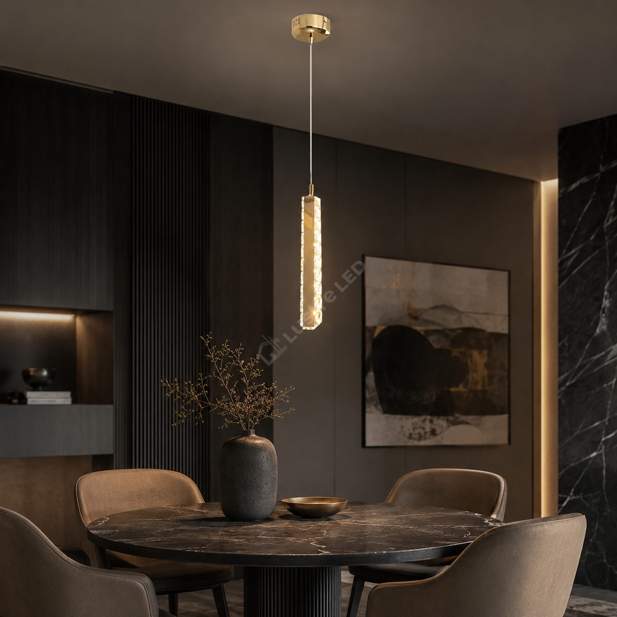 Pendul LED DALLAS Gold 24W CCT Echivalent 120W