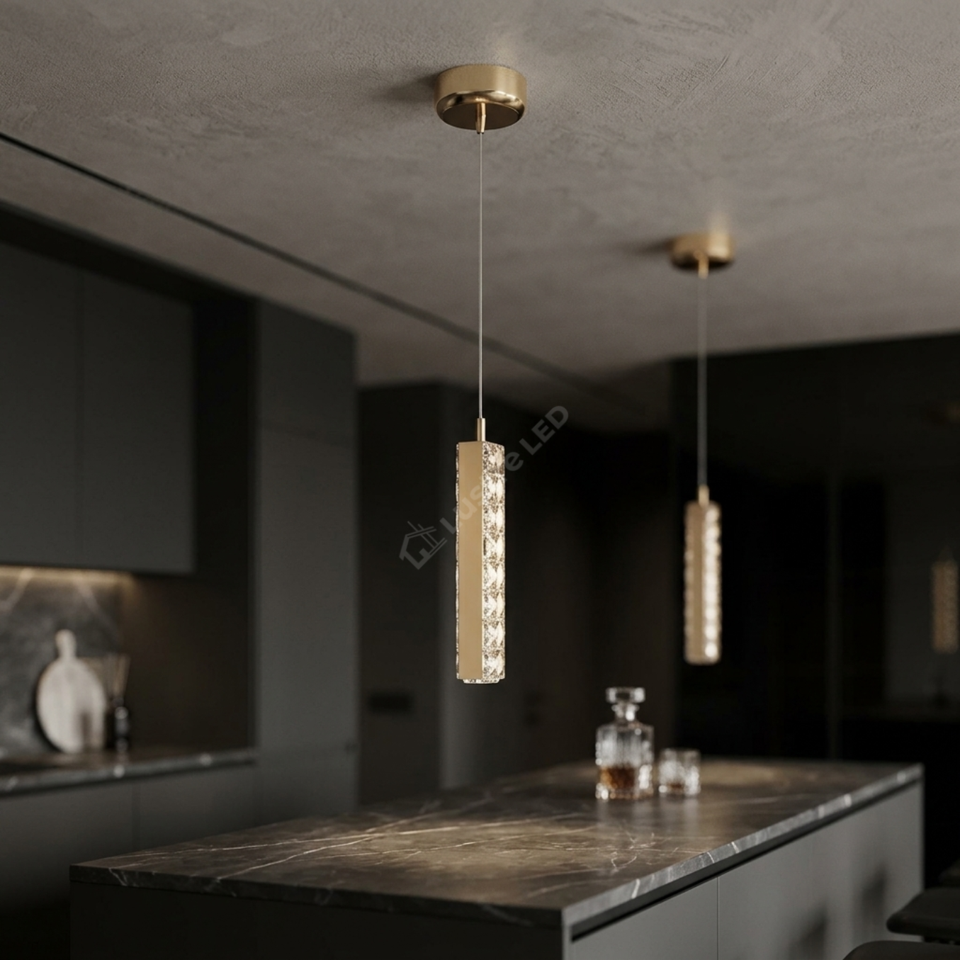 Pendul LED DALLAS Gold 24W CCT Echivalent 120W