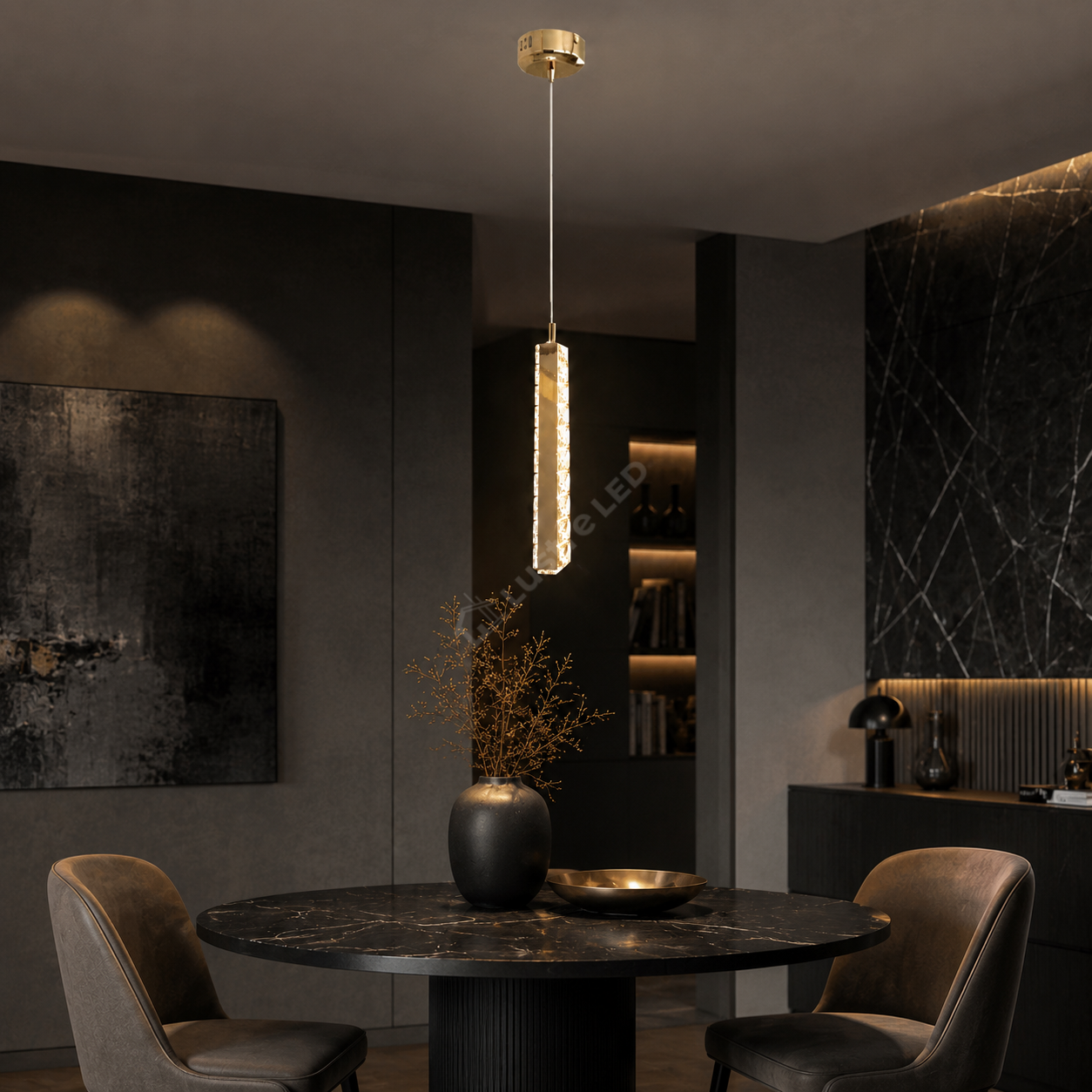Pendul LED DALLAS Gold 24W CCT Echivalent 120W