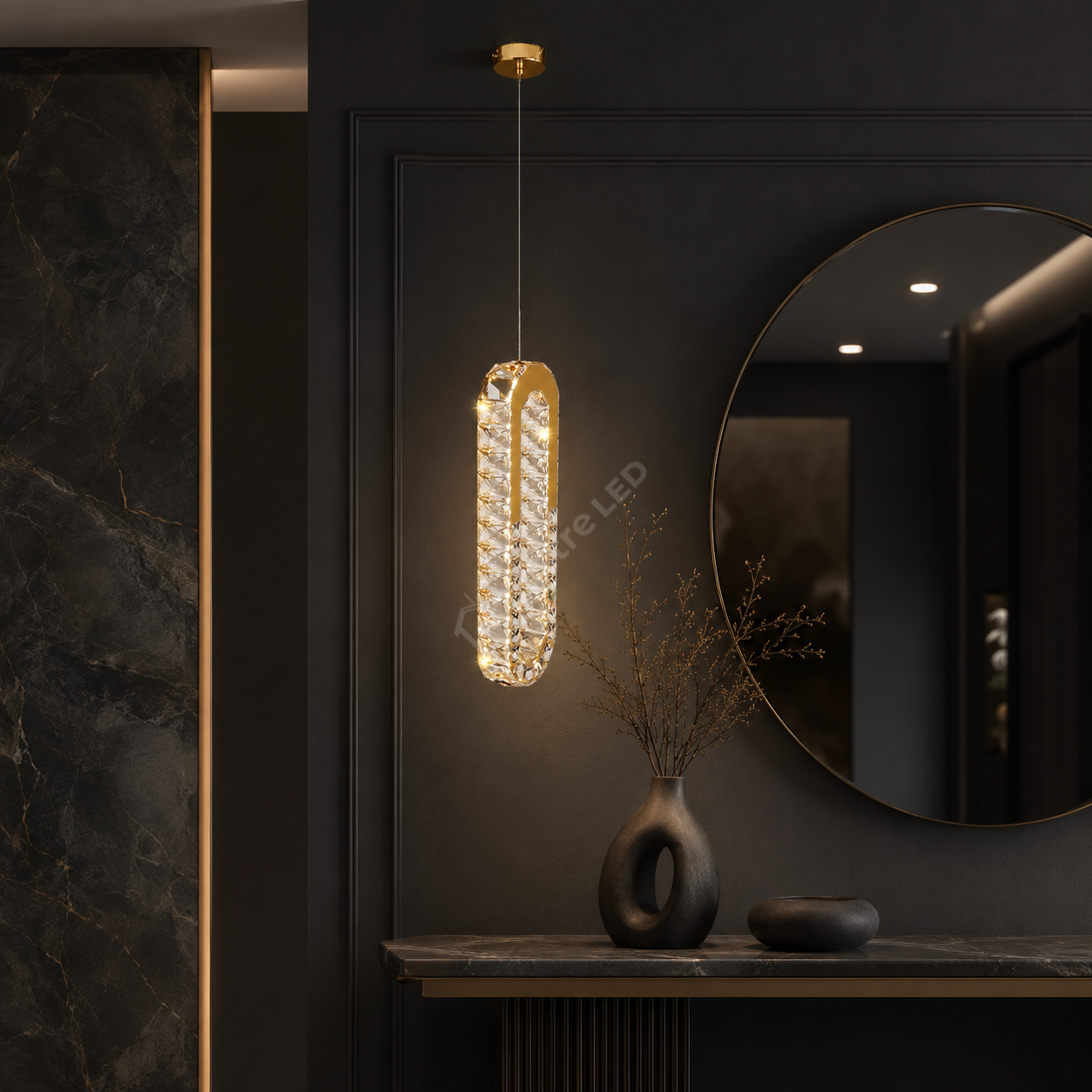 Pendul LED FIORI Gold 3 Functii 24W Echivalent 120W