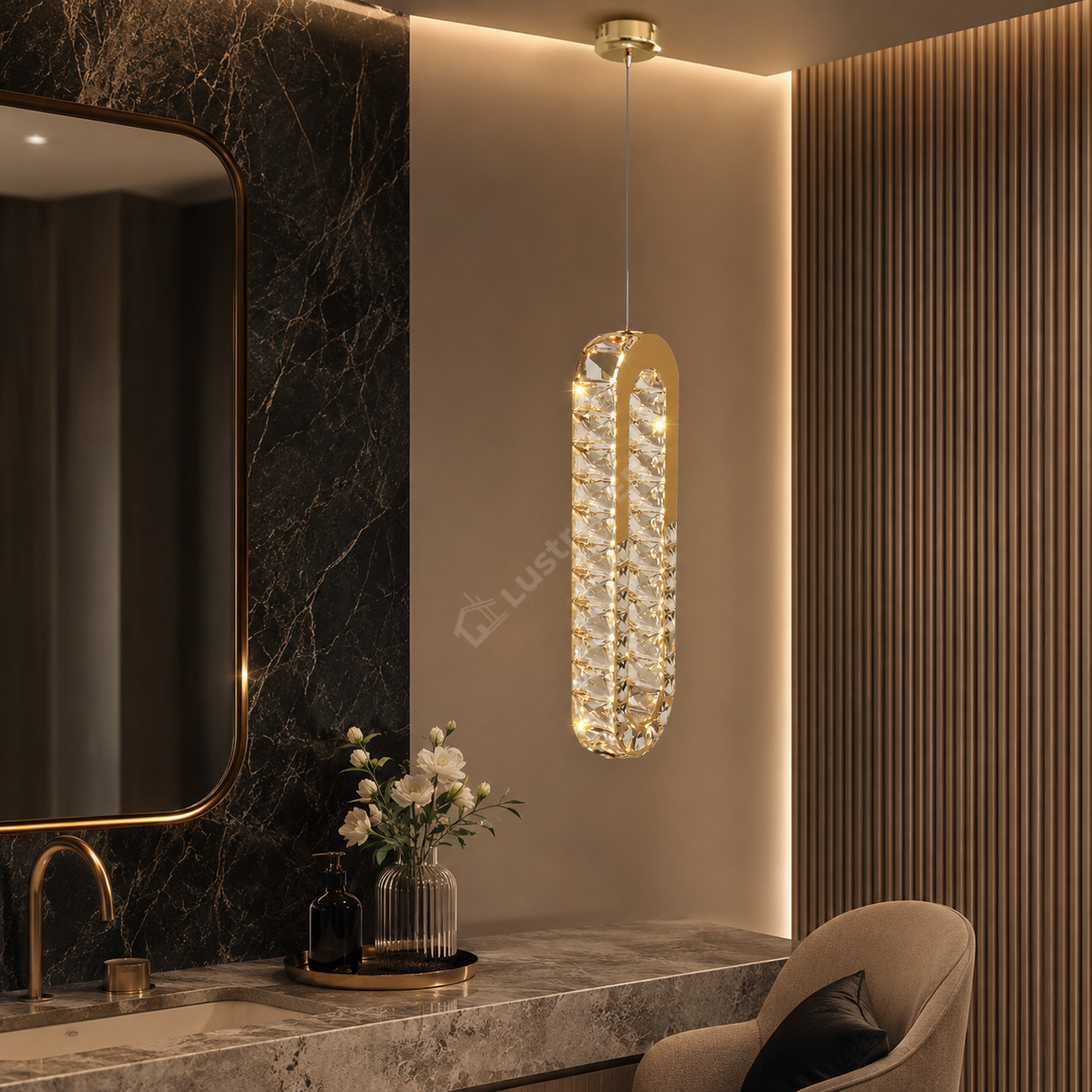 Pendul LED FIORI Gold 3 Functii 24W Echivalent 120W