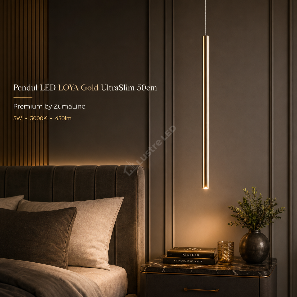 Pendul LED LOYA Gold UltraSlim Premium by ZumaLine