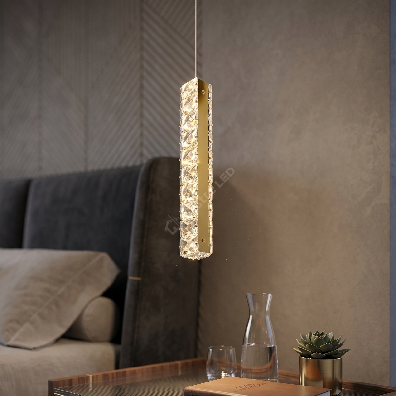 Pendul LED Luxury Crystal Vianore Gold