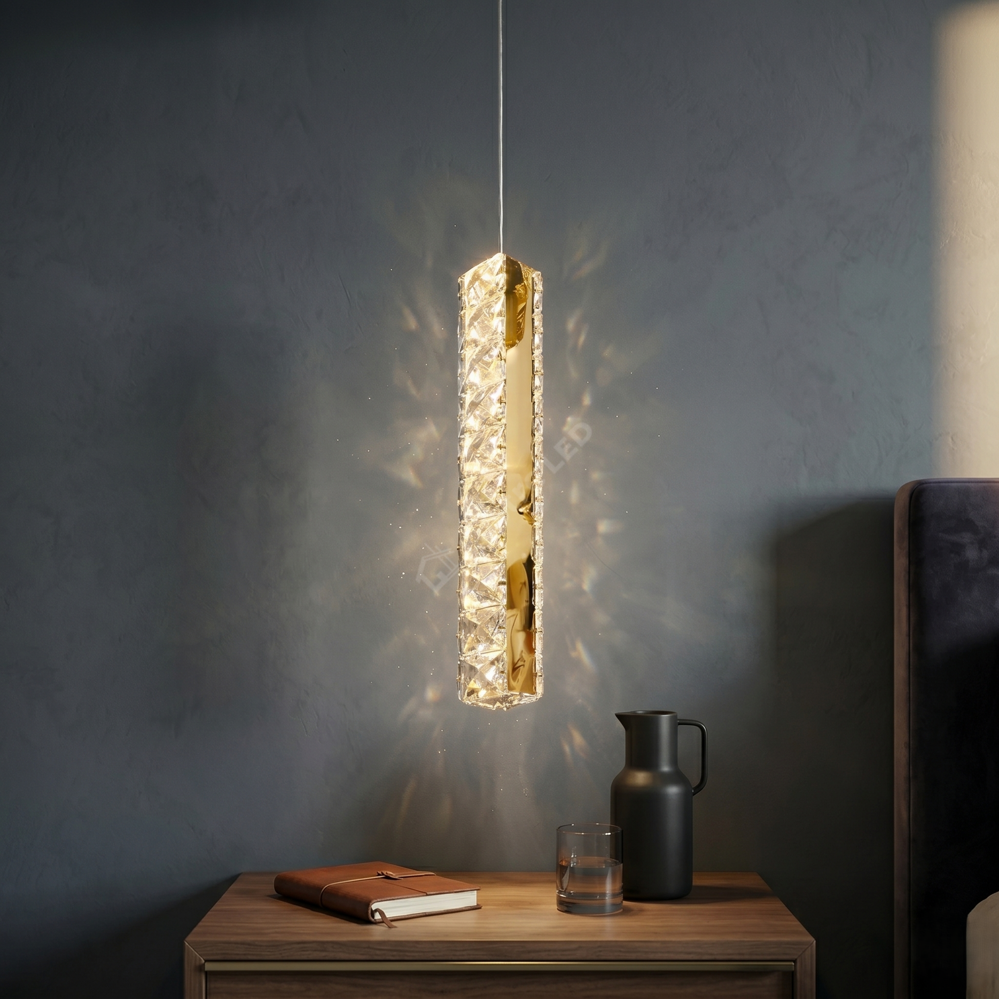 Pendul LED Luxury Crystal Vianore Gold