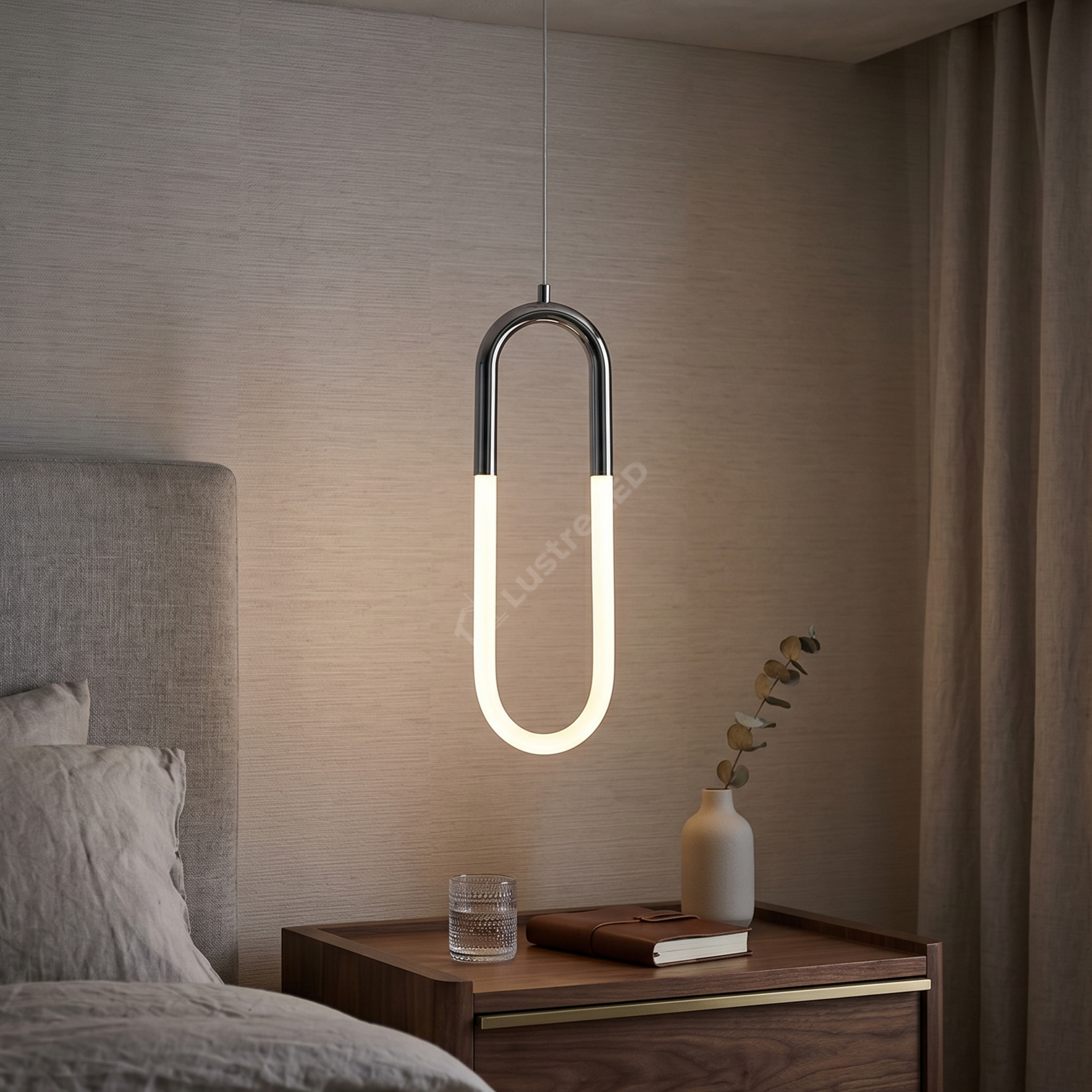 Pendul LED Mono HALO Chrome 4500K Echivalent 100W