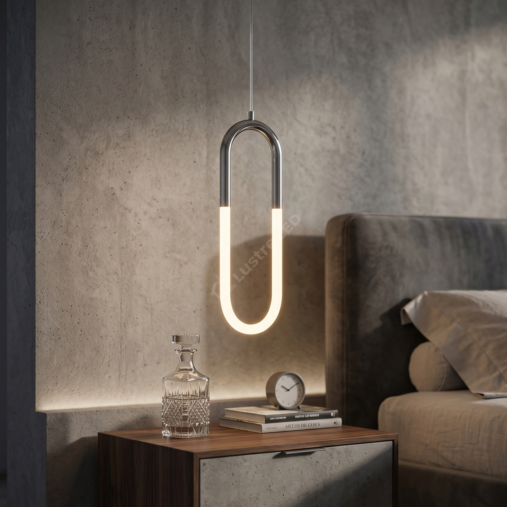 Pendul LED Mono HALO Chrome 4500K Echivalent 100W