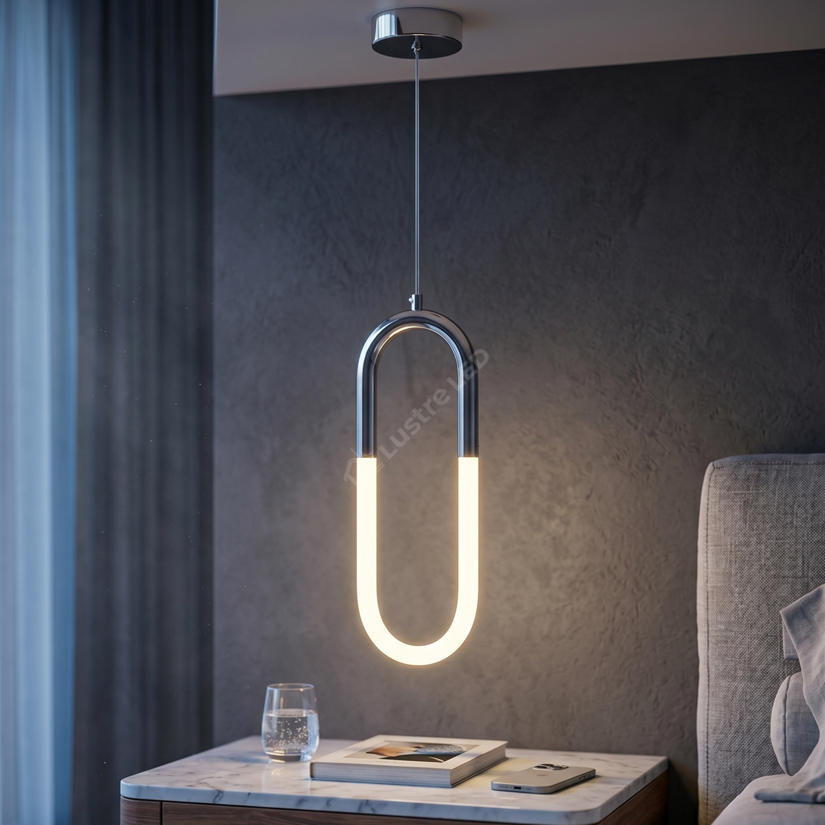 Pendul LED Mono HALO Chrome 4500K Echivalent 100W