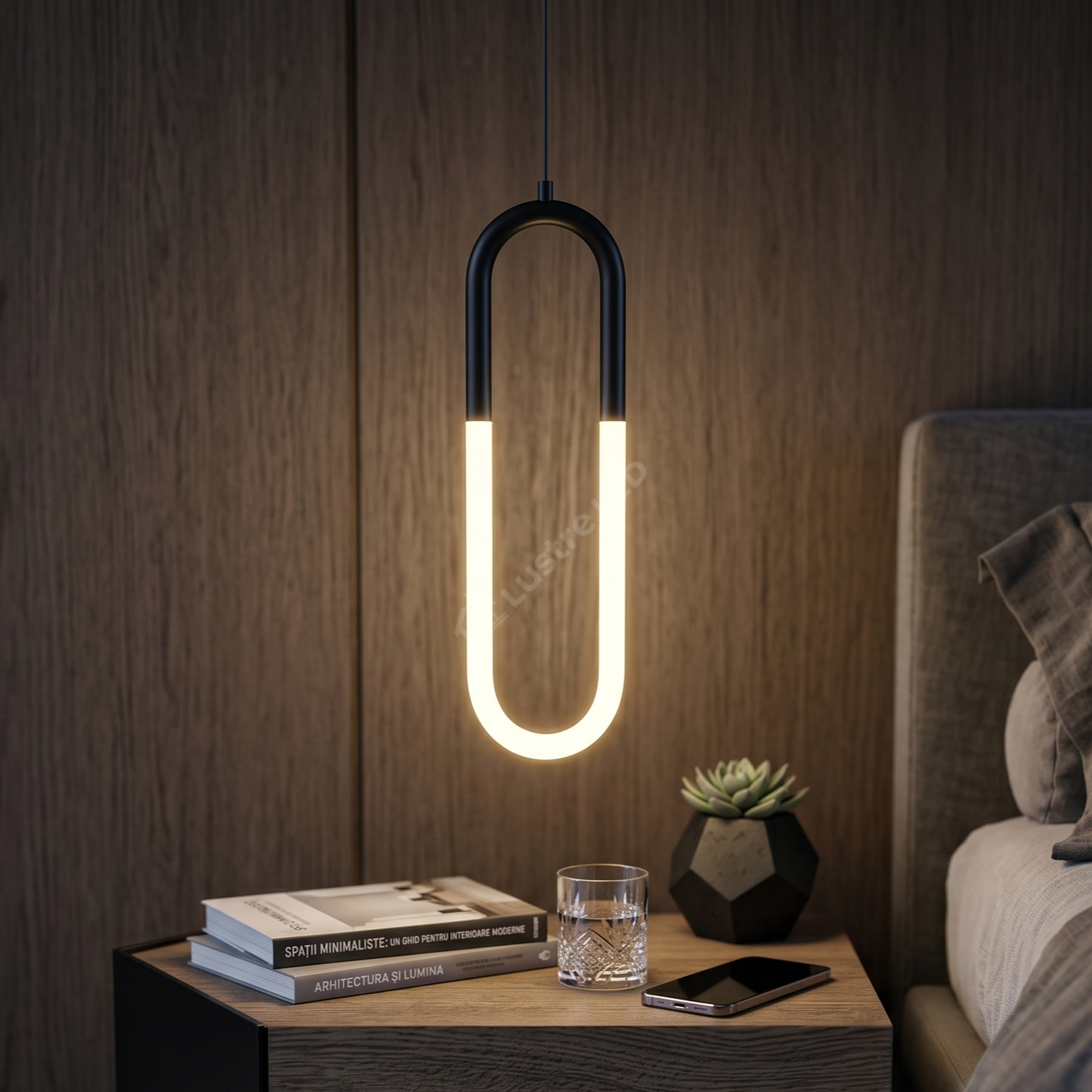 Pendul LED Mono HALO Black 4500K Echivalent 100W