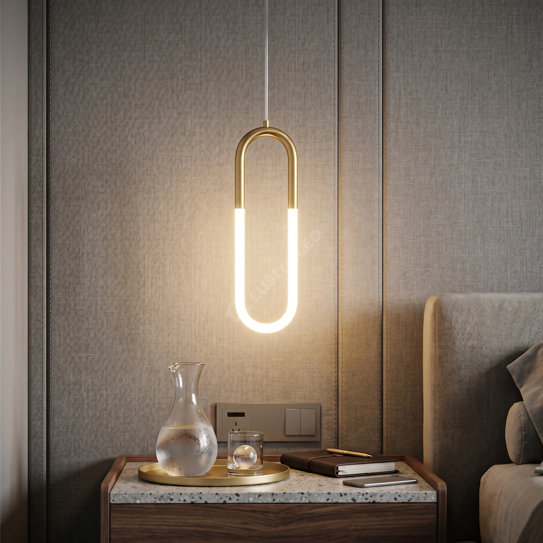 Pendul LED Mono HALO Gold 4500K Echivalent 100W