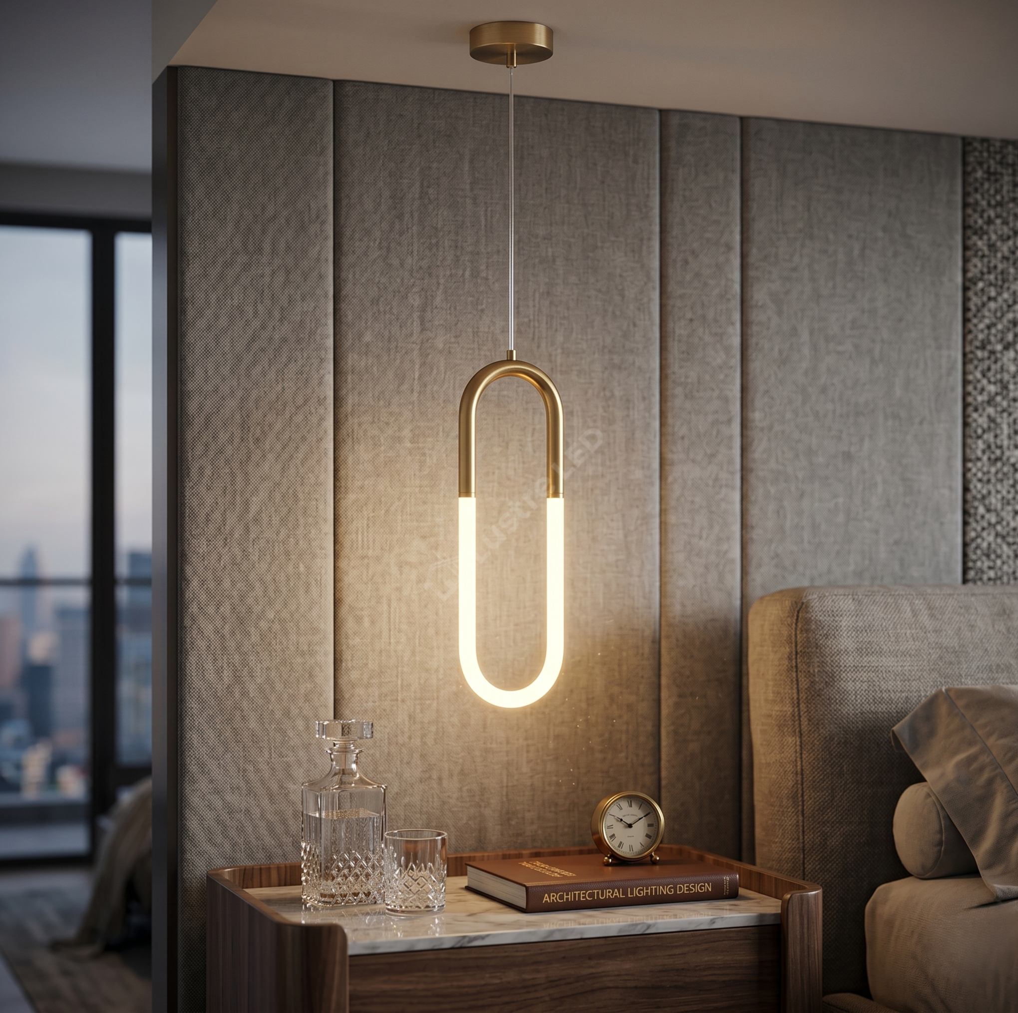 Pendul LED Mono HALO Gold 4500K Echivalent 100W