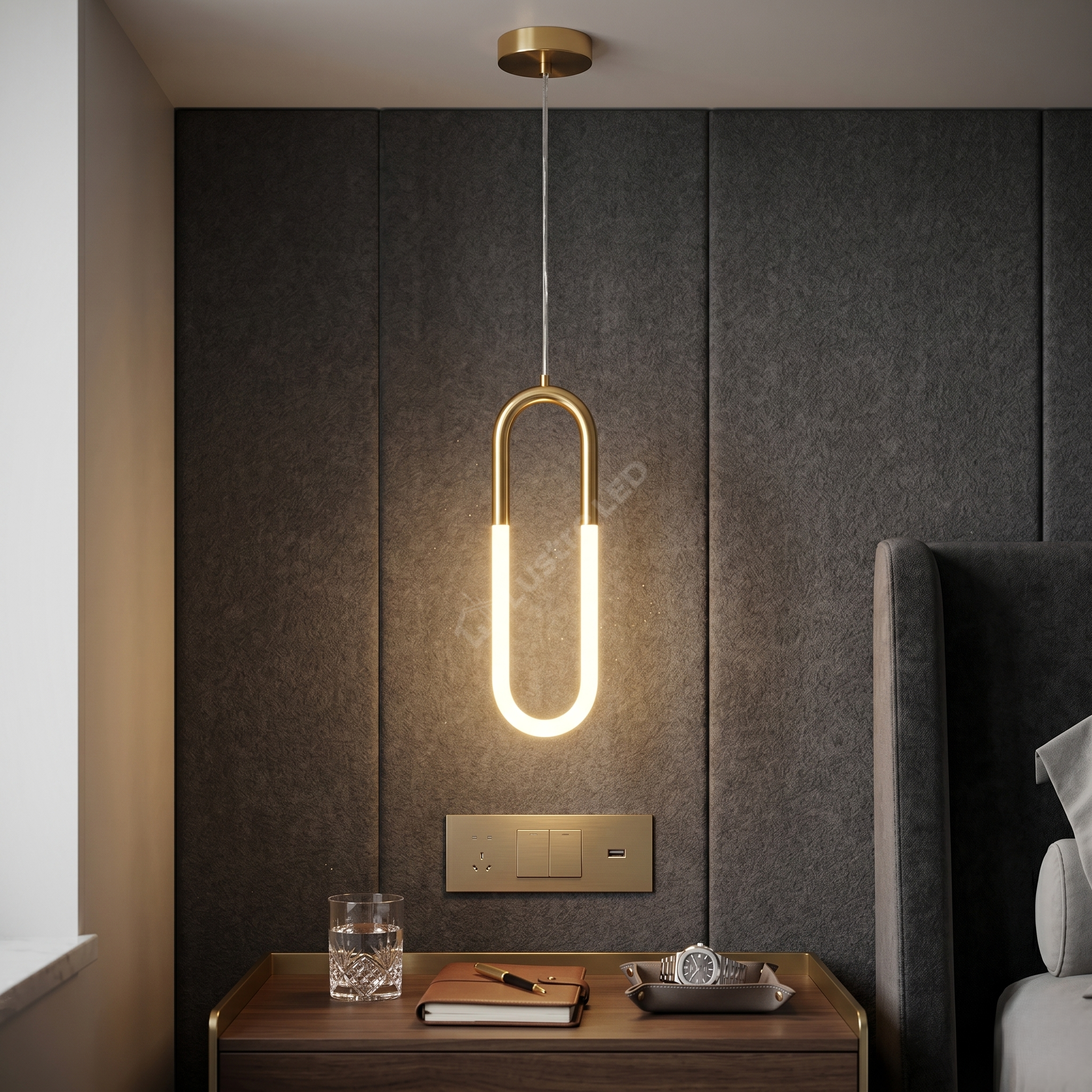 Pendul LED Mono HALO Gold 4500K Echivalent 100W