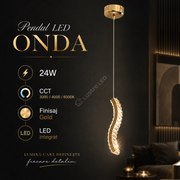 Pendul LED ONDA Gold 24W CCT Echivalent 120W