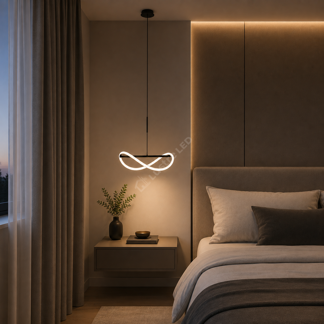 Pendul LED Premium SERENA Rope Echivalent 200W