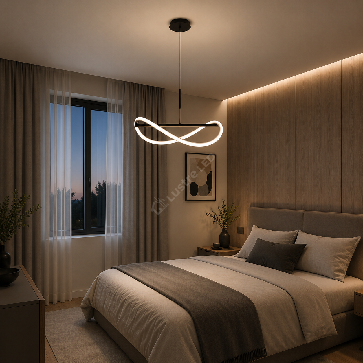 Pendul LED Premium SERENA Rope Echivalent 200W