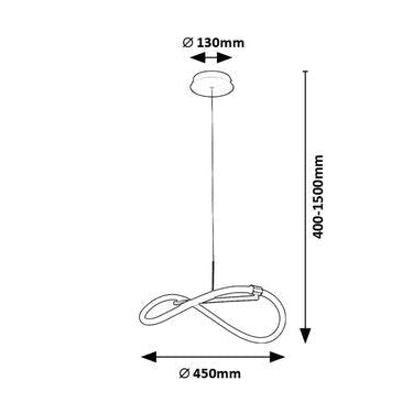 Pendul LED Premium SERENA Rope Echivalent 200W