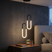 Pendul LED Twin HALO Black 4500K Echivalent 200W
