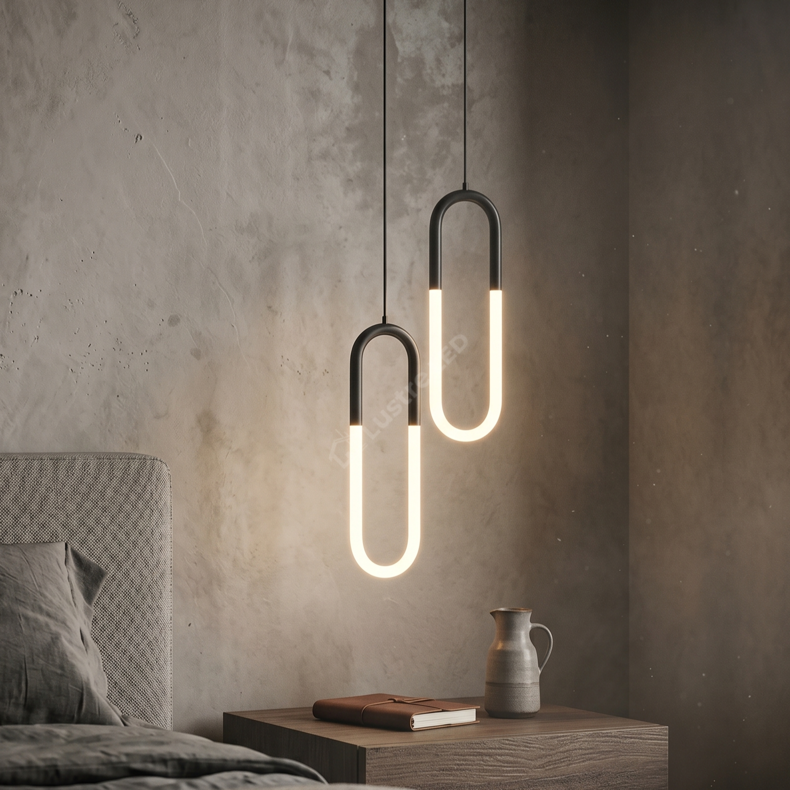 Pendul LED Twin HALO Black 4500K Echivalent 200W