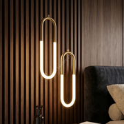 Pendul LED Twin HALO Gold 4500K Echivalent 200W