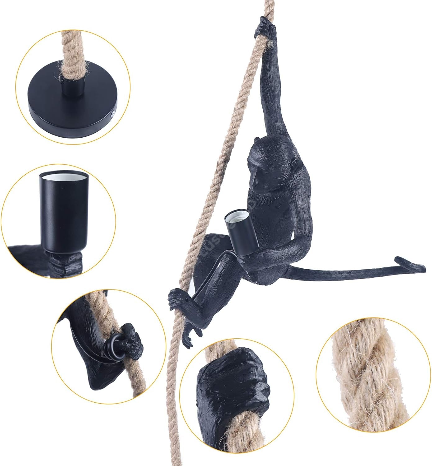 Pendul Monkey Black 70cm Premium