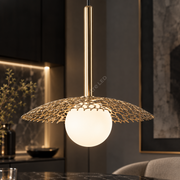 Pendul NICOSIA Gold cu Abajur 1xG9 22CM