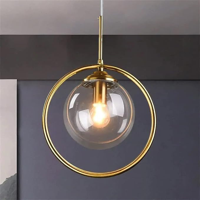Pendul Nordic Abajur Amber Gold Mx156-1 Lighting Fixtures