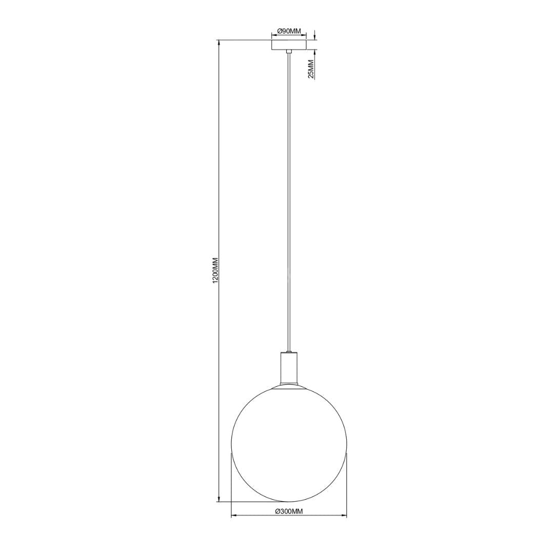 Pendul NUA Gold Black cu Abajur 1xE27 30CM